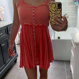 Perfect summer orange button down dress (COMFY)
